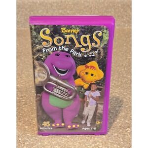 Barney Songs From the Park VHS 2002 Purple Clamshell Case 45 Minutes TESTED